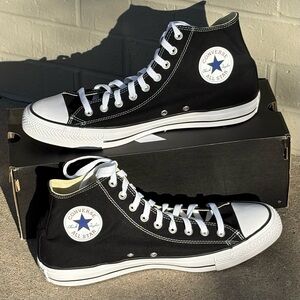 Converse Chuck Taylor All Star Canvas Unisex High Top Black Unisex M-15 W-17